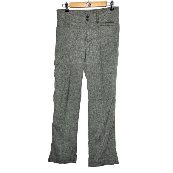 Womens REI Gray Cargo Pants Size 6 Hemp Blend Button Zipper Closure‎ Pockets - Picture 1 of 10